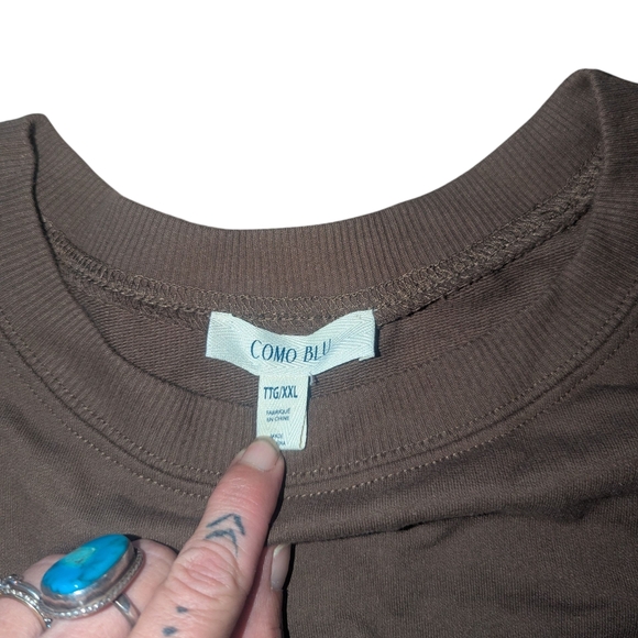 🛍️ SOFT AND COZY BROWN XXL CREW NECK SWEATSHIRT - Picture 4 of 4